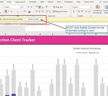 Load image into Gallery viewer, Advanced Client Tracker Spreadsheet