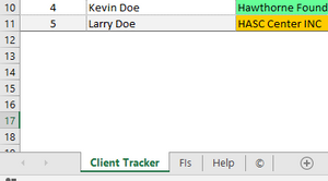 Starter Client Tracker Spreadsheet
